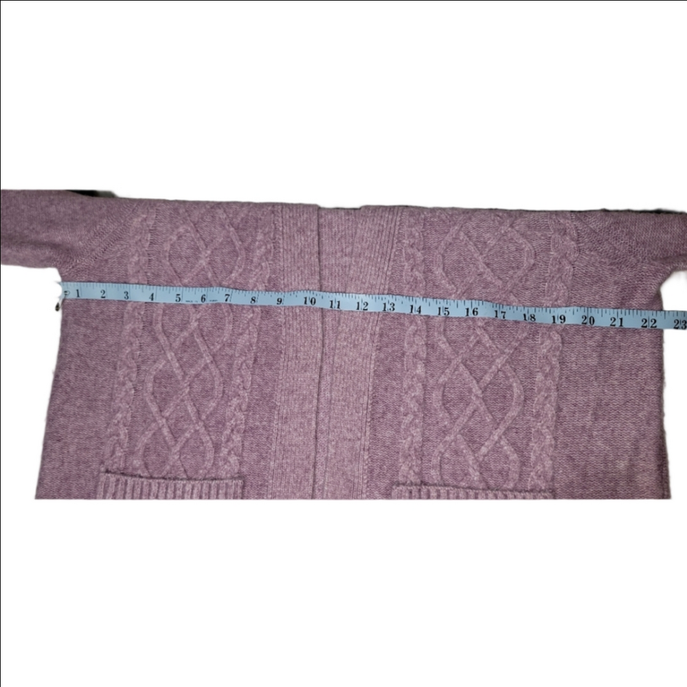 Croft & Barrow Lavendar Purple Cable Knit Open Cardigan XXL - Picture 6 of 8